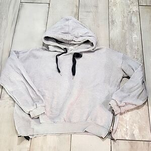 Picca Dilly gray over size hoodie with zipper on both sides size medium #33